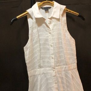 Armani Exchange white fit and flare